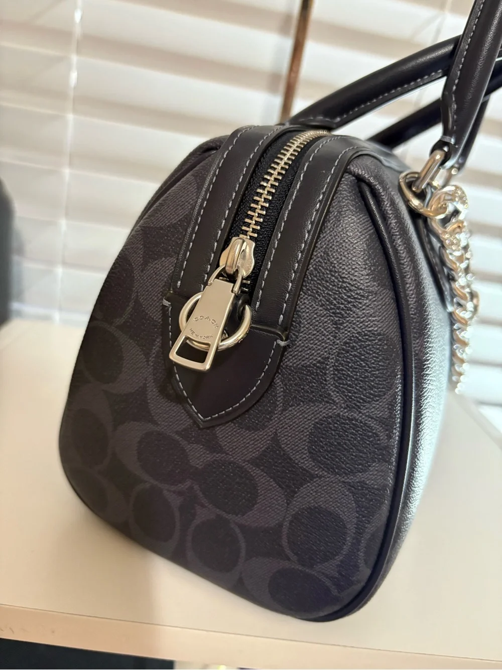💙⛓️Coach Rowan Satchel Signature Canvas Blue Set.